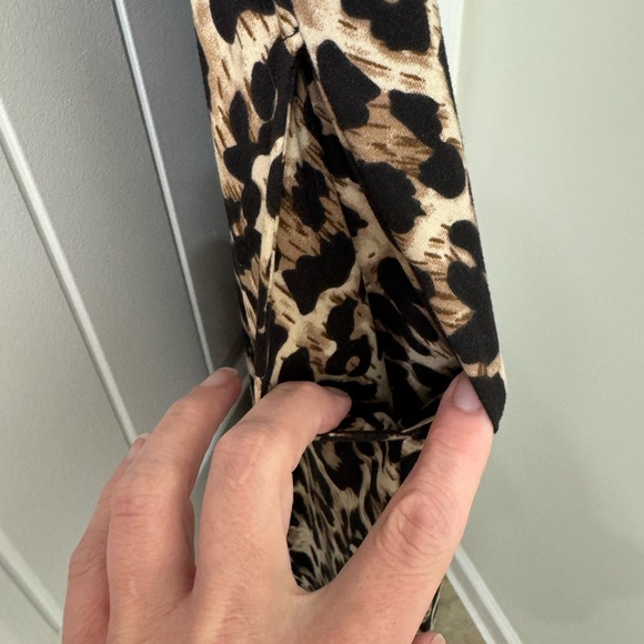 Auselily Women Maxi Dress Leopard Short Sleeve (Halloween Cat Ears Included) - Picture 2 of 6